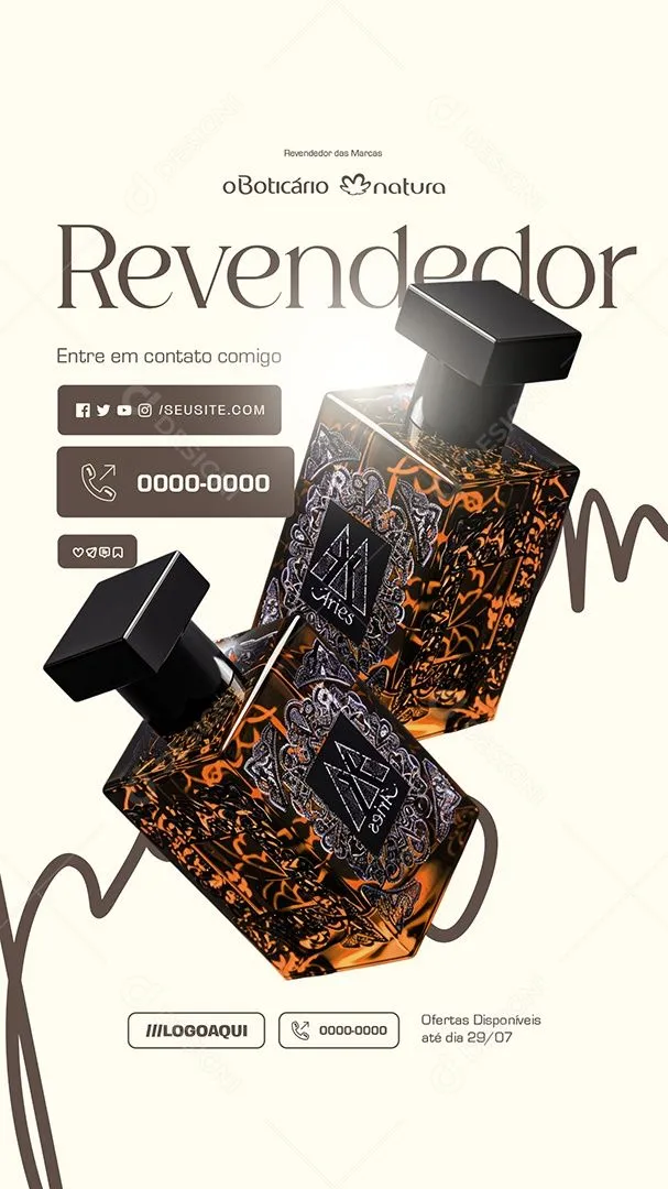 Story Revendedor de Perfumes Entre em Contato Comigo Social Media PSD Editável