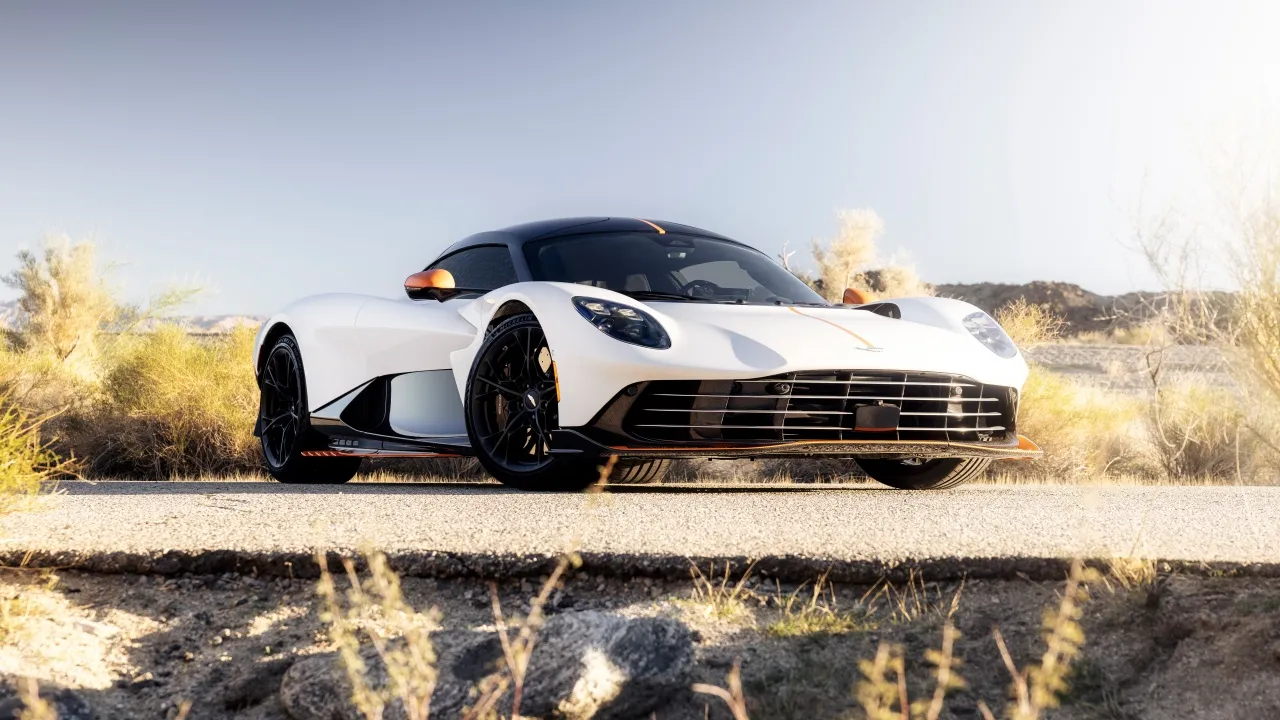 Aston Martin Valhalla, Plug-In Hybrid, Supercars, White cars, Desert, 5K, 8K