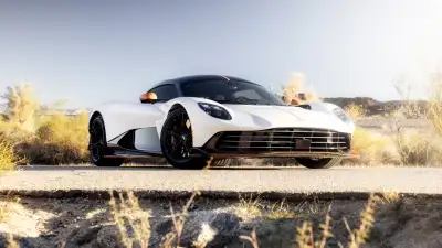 Aston Martin Valhalla, Plug-In Hybrid, Supercars, White cars, Desert, 5K, 8K