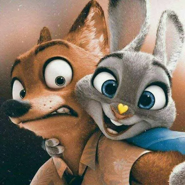 two cartoon characters are hugging each other