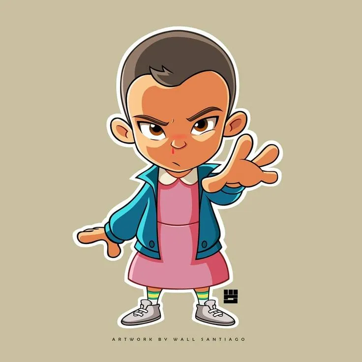 Stranger Things Eleven by Wall Santiago, wallsantiago, Millie Bobby Brown, Season 1, fanart, fan art