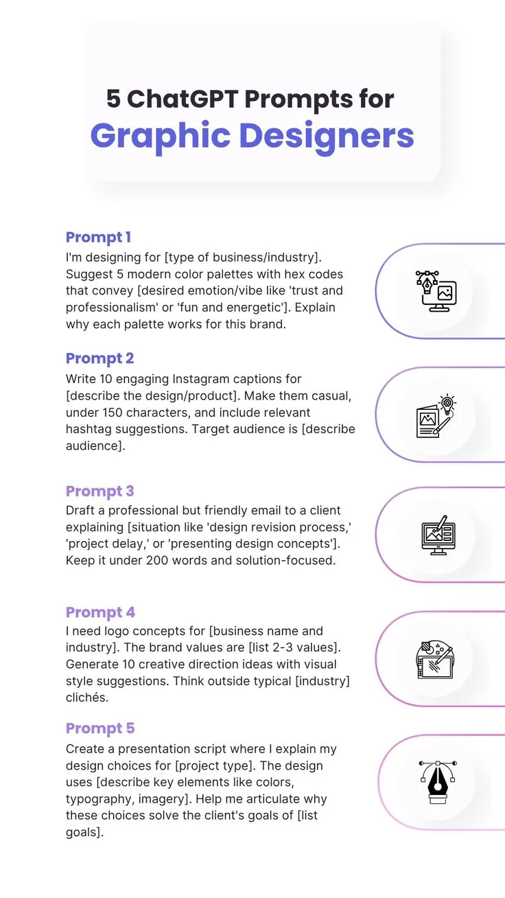 5 ChatGPT Prompts Every Graphic Designer Needs in 2025