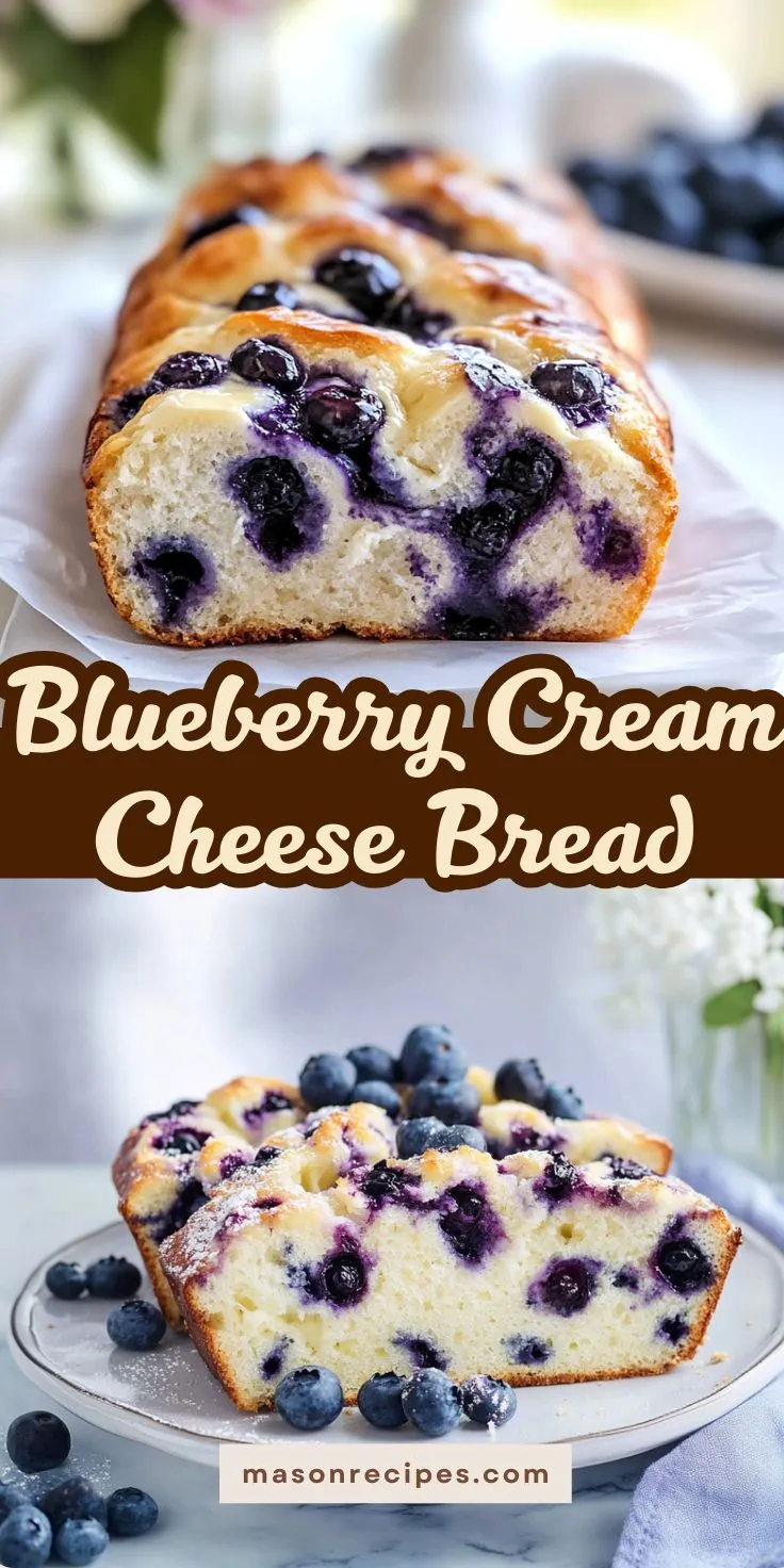 Delicious Blueberry Cream Cheese Bread