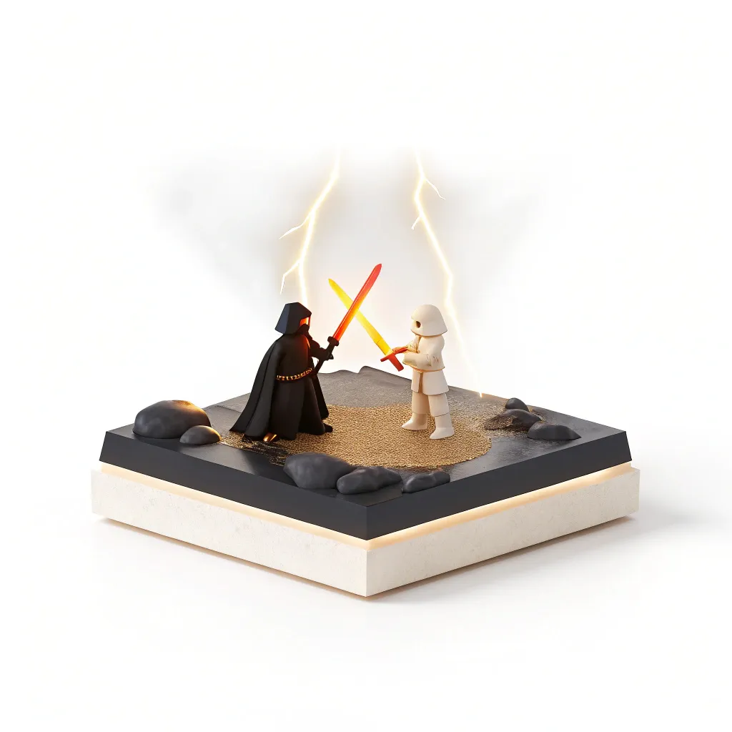 A dramatic showdown between a dark warlock summoning shadow creatures...