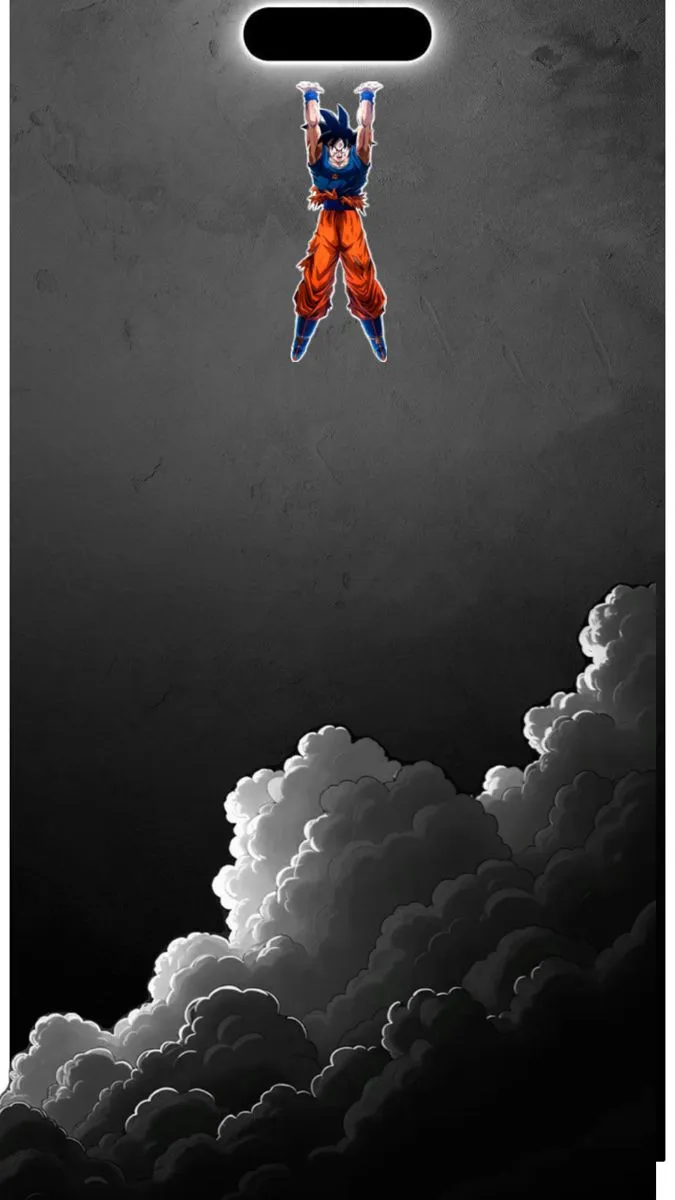 an image of a man flying through the air with his arms up in the air