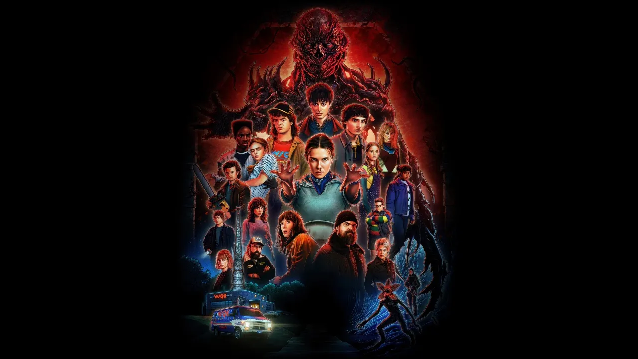 Stranger Things - Season 5, 8K, Netflix series, 2025 series, Black background, 5K