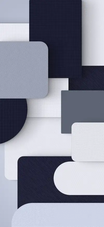 an abstract background with white and blue squares, lines and rectangles on it