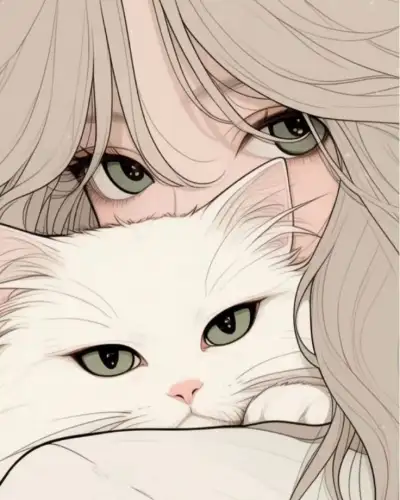 Wallpapers de girls hermosas con gatitos 😻😍 #fondosbeautiful #comparteysiguenos #anime #wallpapershd