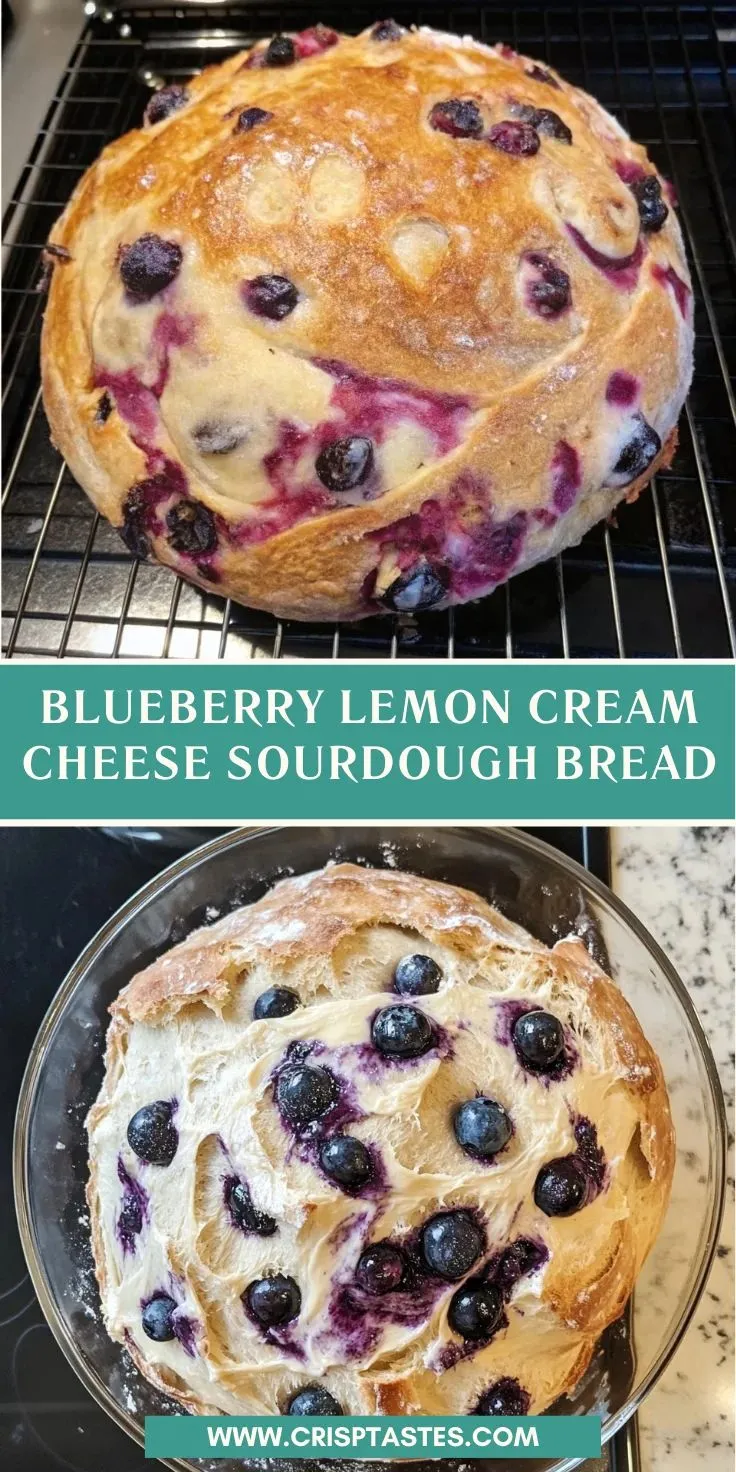 Blueberry Lemon Cream Cheese Sourdough Bread