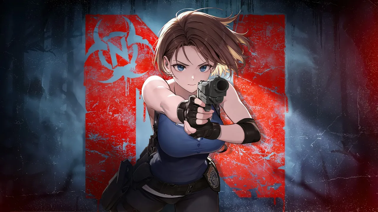 Goddess of Victory: Nikke, Jill Valentine, Resident Evil, 5K, Anime girl