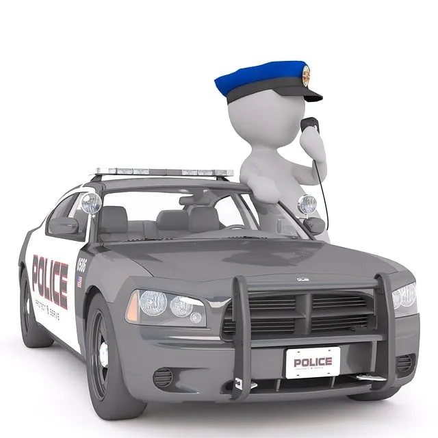 Free Police Car White Male illustration and picture