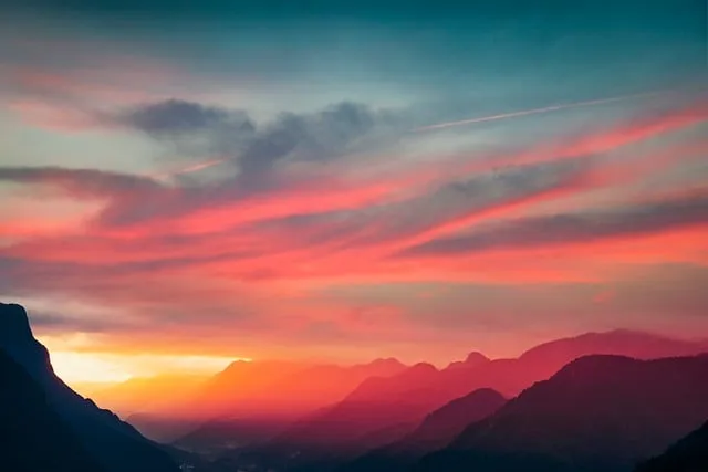 Free Mountains Sunset photo and picture