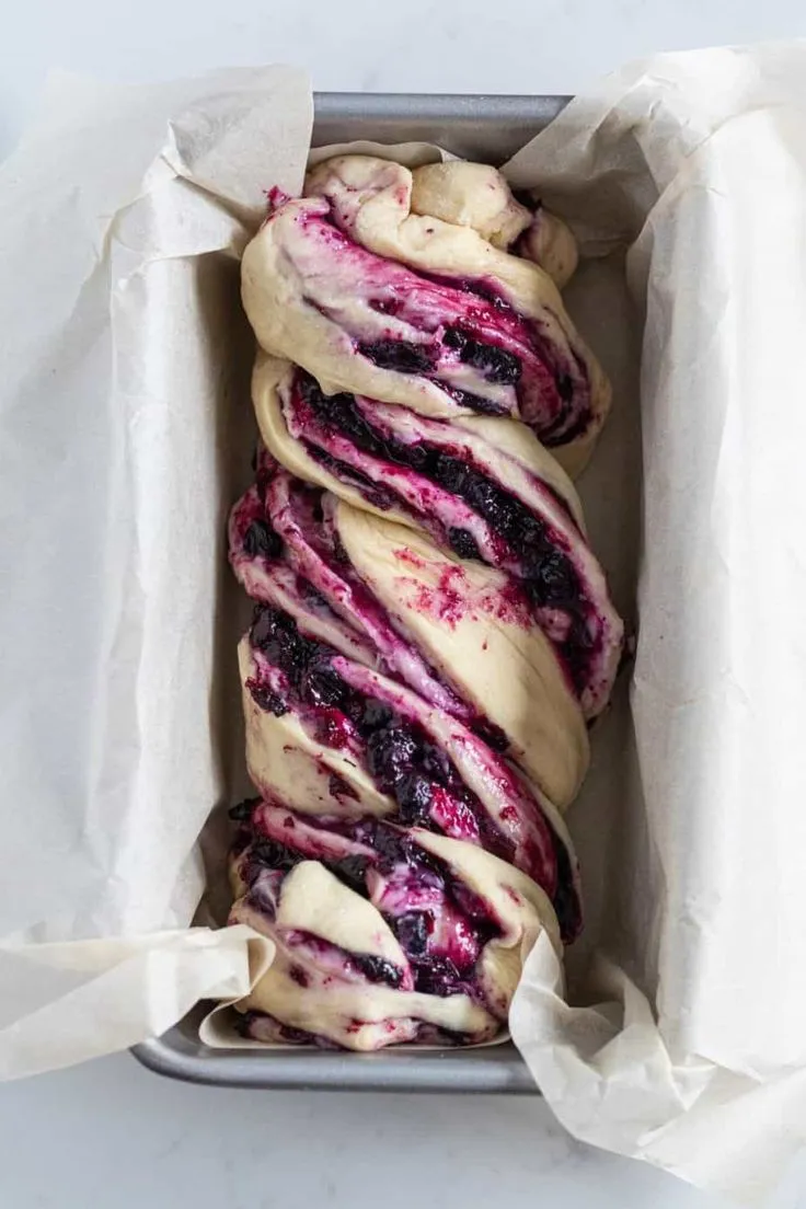 Blueberry Cream Cheese Babka | The Marble Kitchen