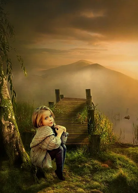 Free Girl Pier photo and picture