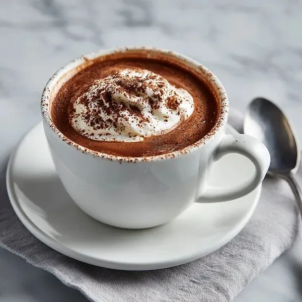 Decadent French Hot Chocolate with Dark Chocolate and Whipped Cream Topping - Lone Recipes