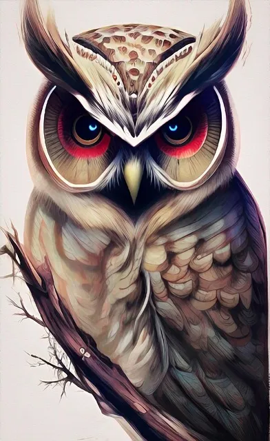 Free Owl Bird ai generated image and illustration