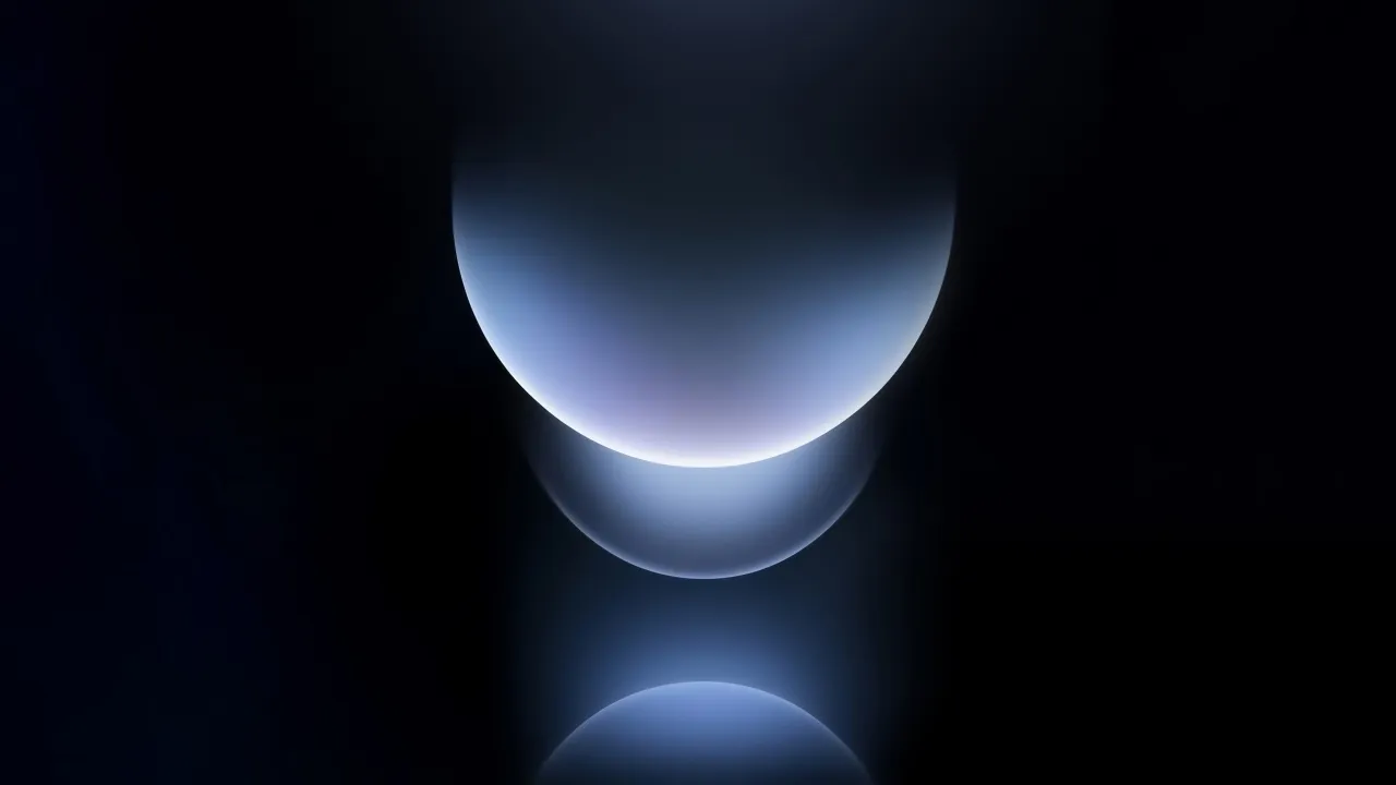 Blue abstract, Spheres, Gradient shapes, Dark background, Honor Win, Stock, 5K