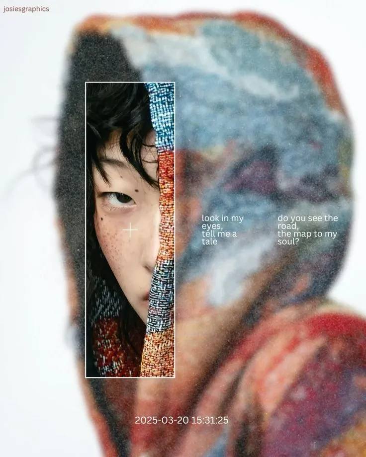 a woman's face is shown through the cover of a magazine