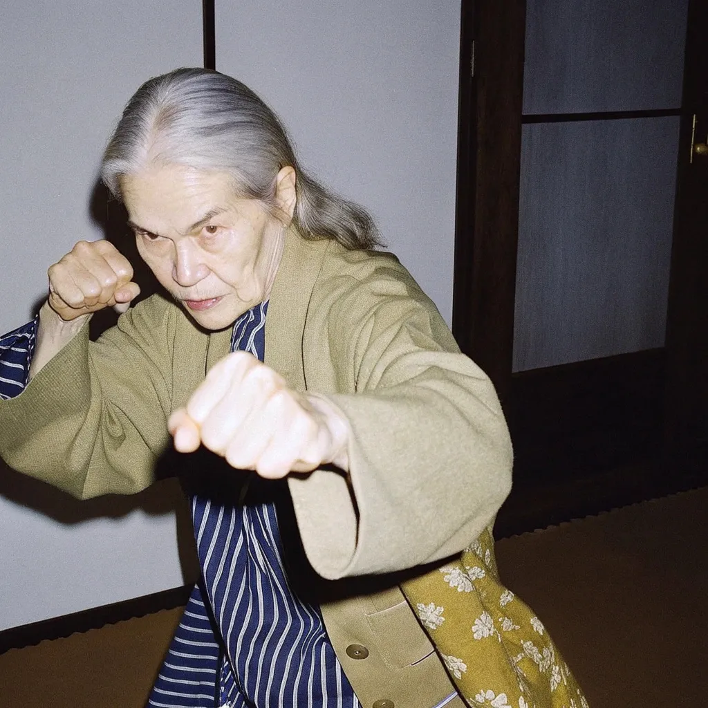 grandma portrait fight