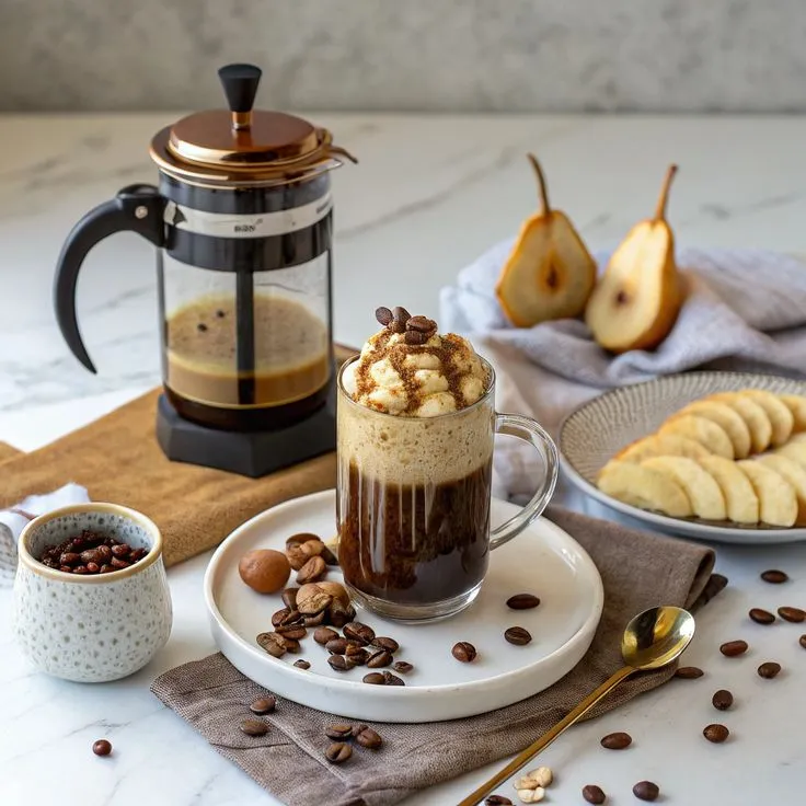 Autumn Pear and Walnut French Press with Brown Butter