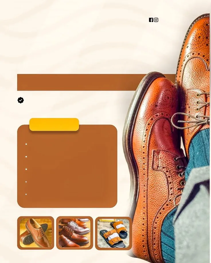 Flyer design template for a footwear brand