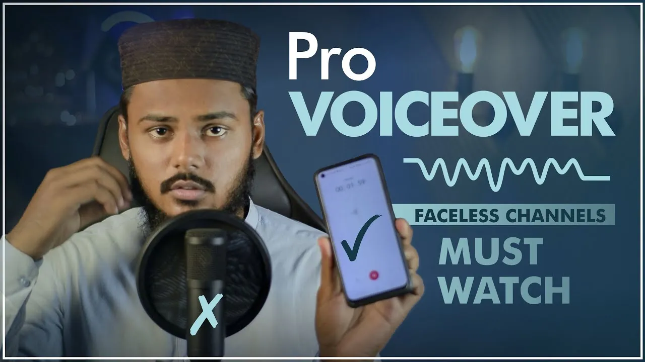 Pro Voiceover For Faceless Channels | How To Record Clear Voice on Mobile /Audacity