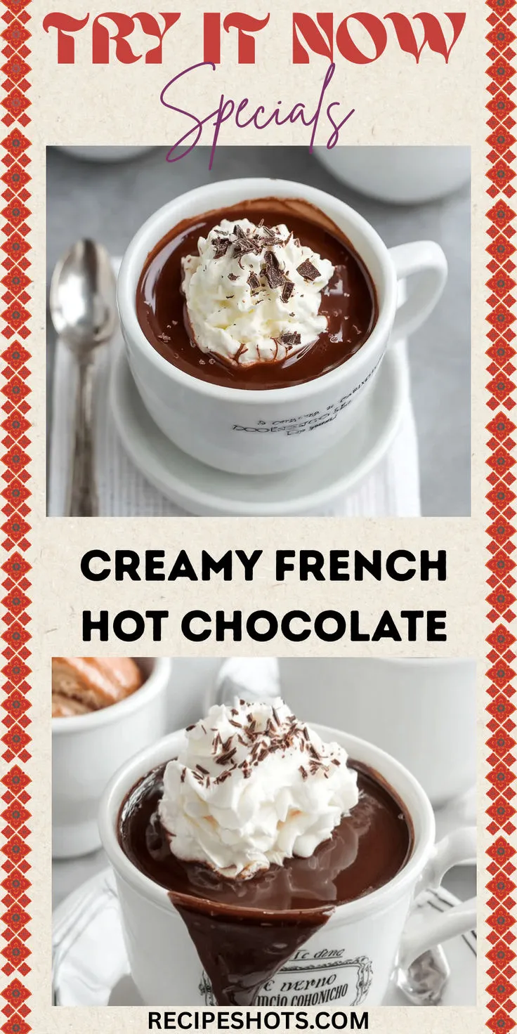 Creamy French Hot Chocolate 🍫 – Luxurious Winter Sip