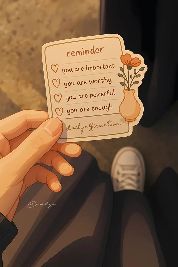 Remember you are important  You are worthy You are powerful  You are enough  You are the best