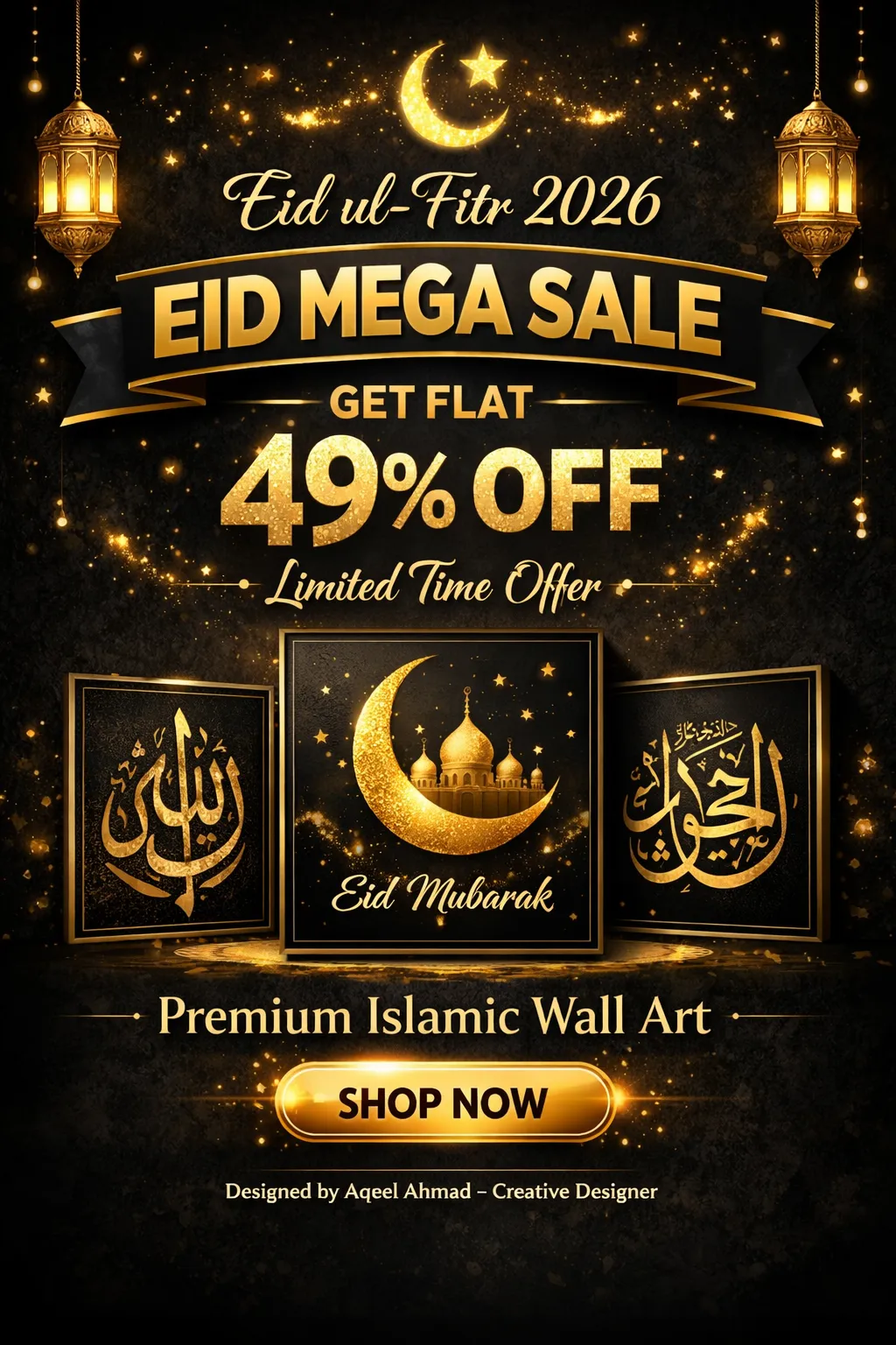 Eid ul-Fitr 2026 Islamic Poster EID MEGA SALE