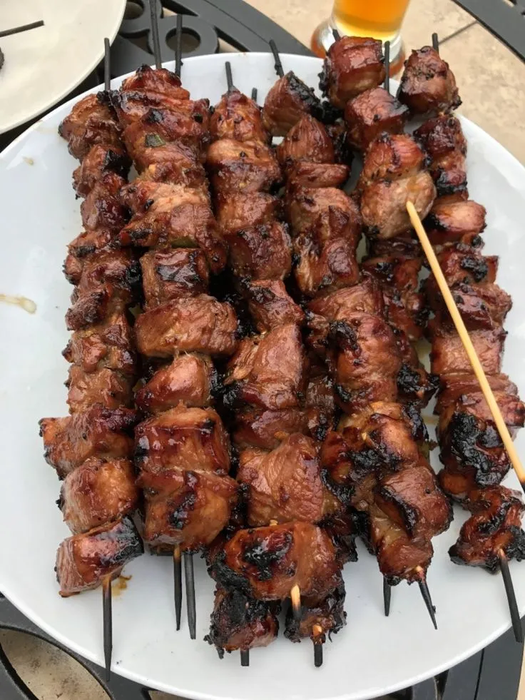 Grilled Pork Shoulder Skewers