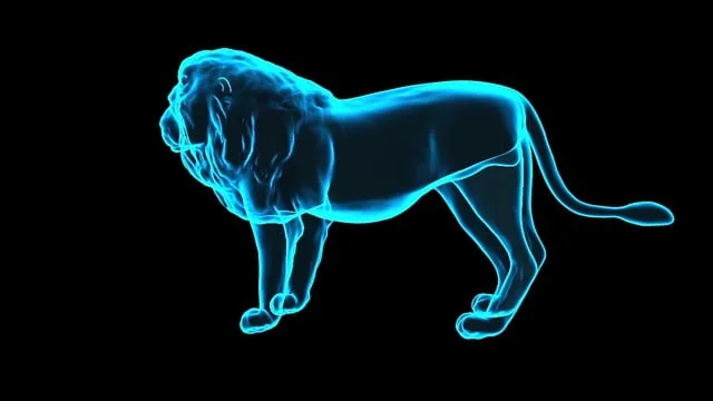 Free Lion Hologram 3D Illustration illustration and picture