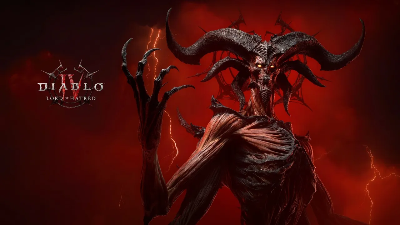 Diablo IV: Lord of Hatred, Key Art, 2026 Games, Red background