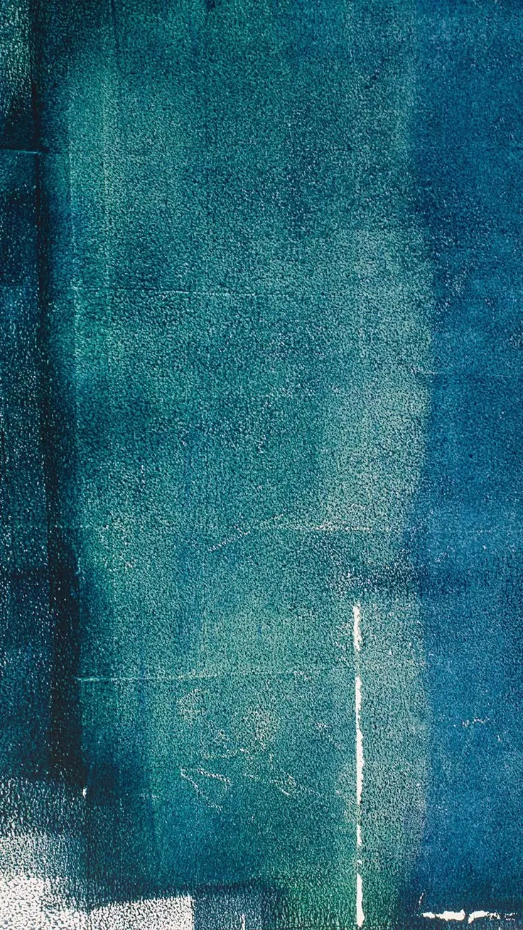 an abstract painting with blue and...