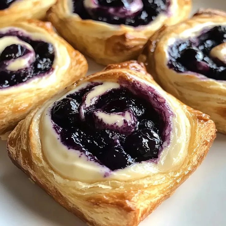 Irresistible Swirled Blueberry Cream Cheese Danish Recipe