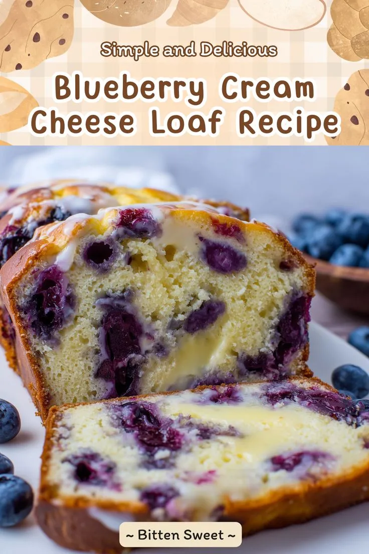 Moist Blueberry Cream Cheese Loaf for Sweet Breakfast Bliss