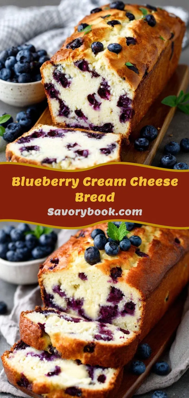 Blueberry Cream Cheese Bread