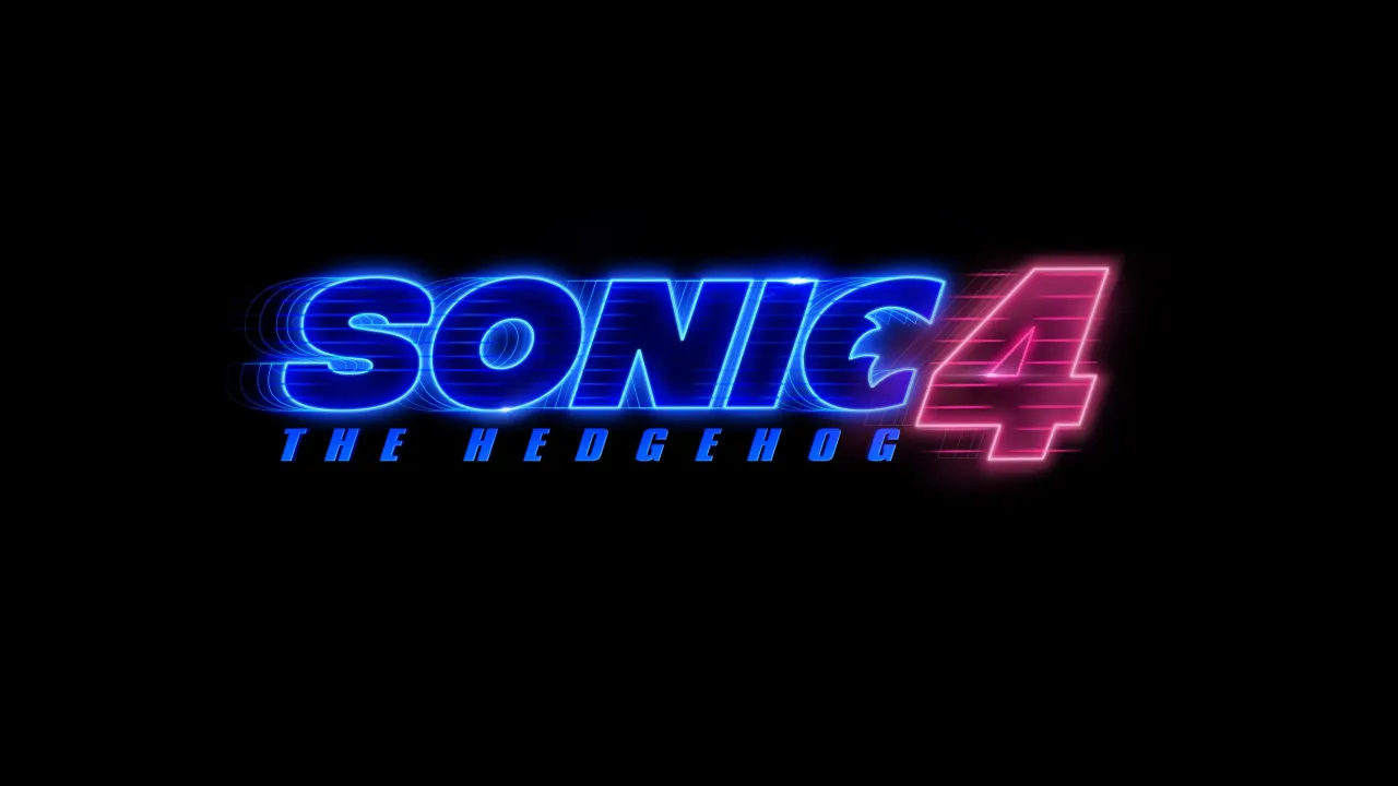 Sonic the Hedgehog 4, Logo, 2027 Movies, 5K, Black background