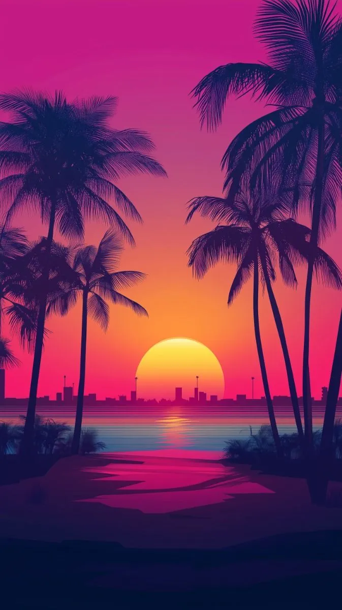 GTA vice city style wallpaper!