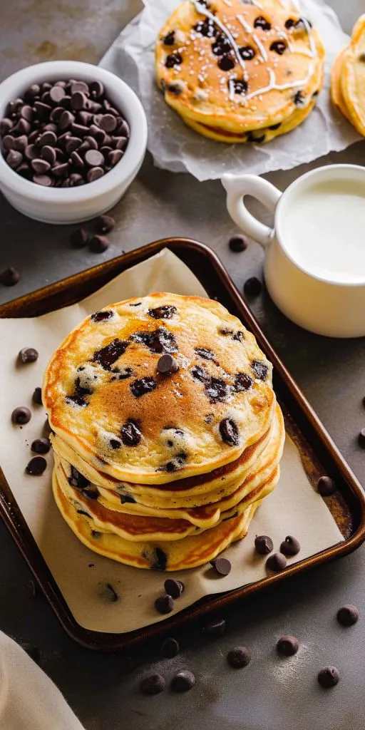 Chocolate Chip Pancakes [25 Minutes] - Chasety