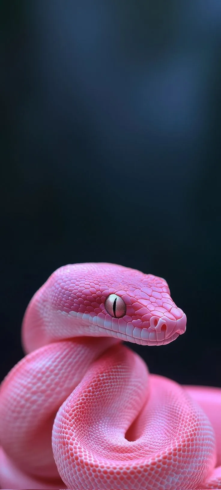 a pink snake with its tongue out