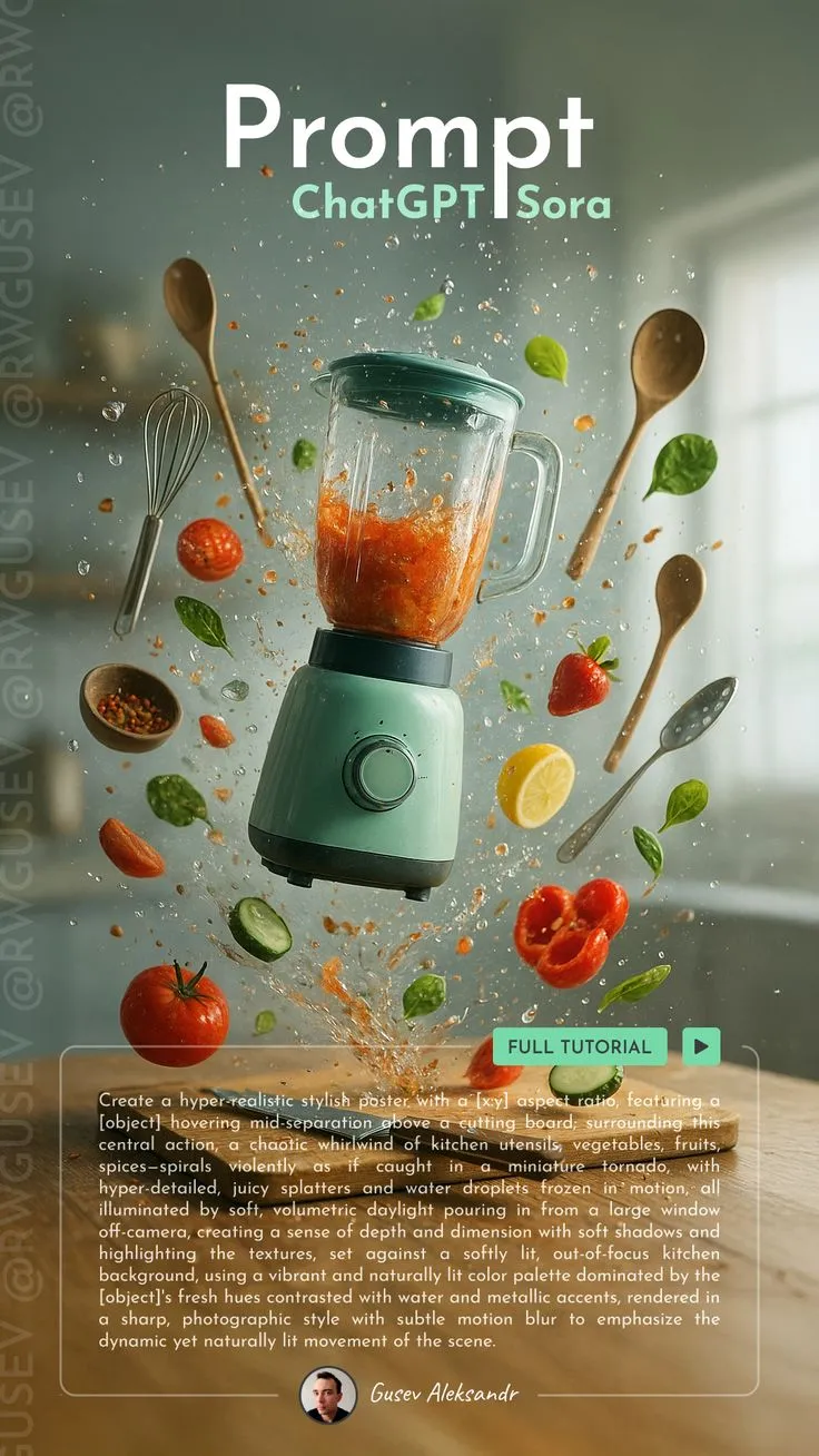 Kitchen Ingredients Spin | ChatGPT & Sora