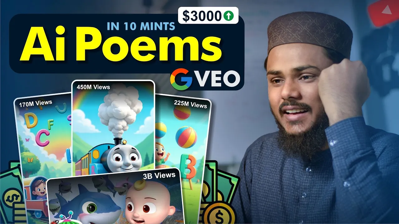 Ai Se Rhymes Video Kaise Banaye | How to Make Rhymes Video Using VEO Ai | F Guide