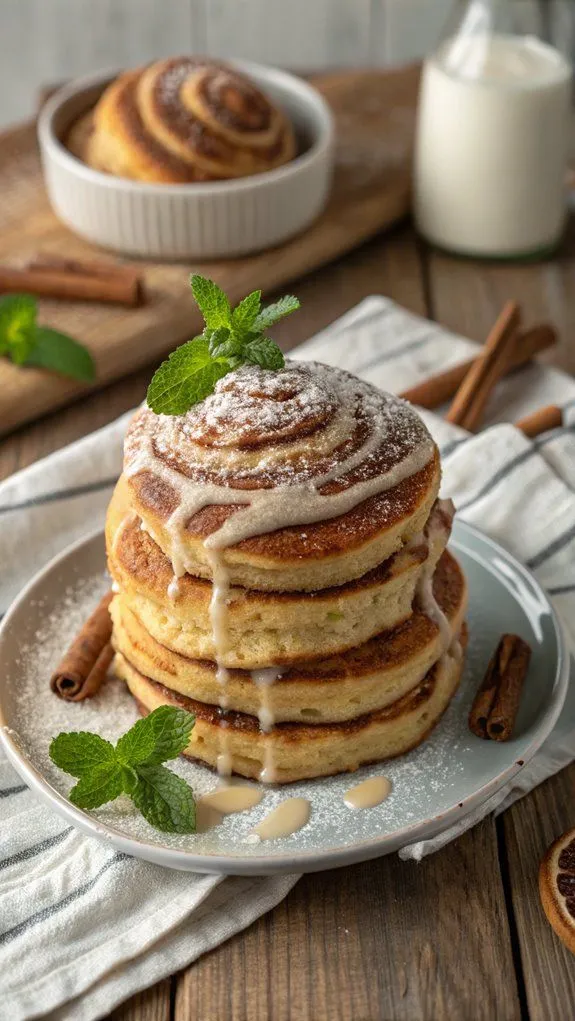 Cinnamon Roll Pancakes Recipe