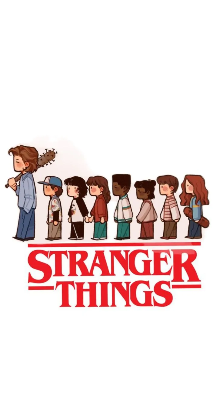 an image of a group of people with the words'strange things'in front of them