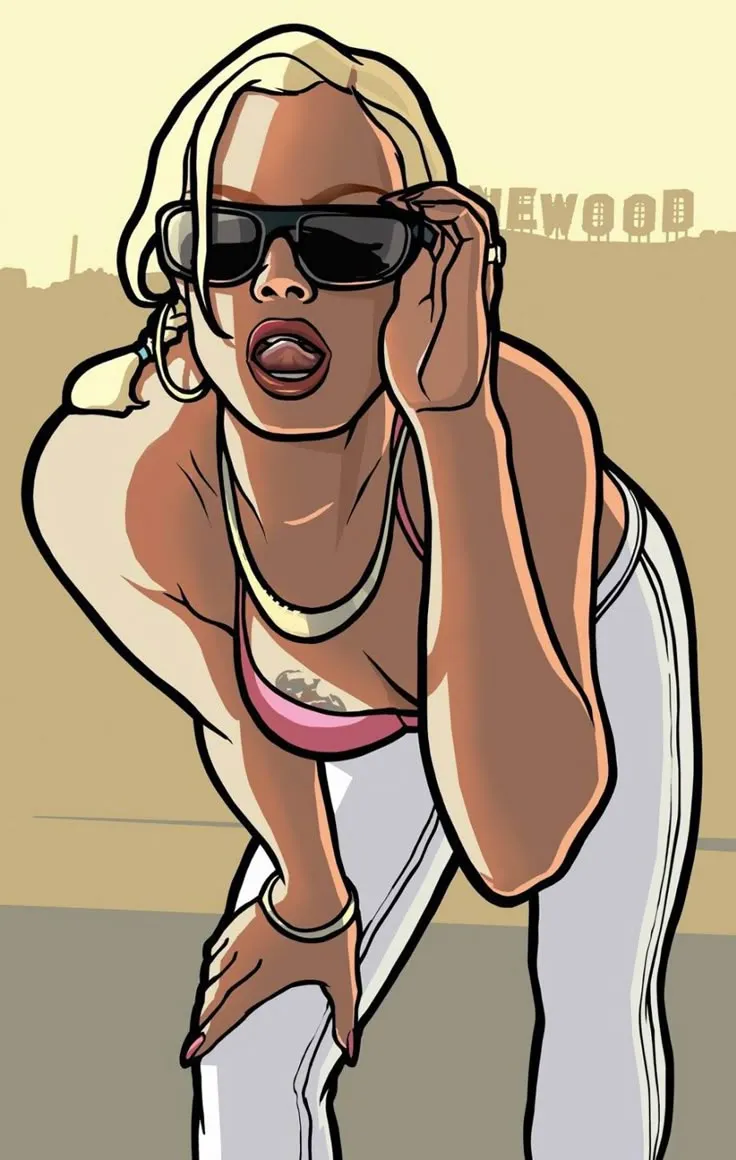 Vinewood Woman Art - Grand Theft Auto: San Andreas Art Gallery