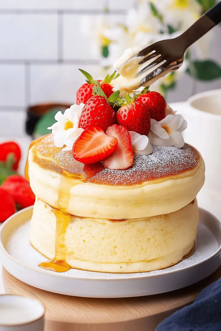 Fluffy Japanese Soufflé Pancakes (Cloud-Like Breakfast Treat!) - recipe-ideas.com