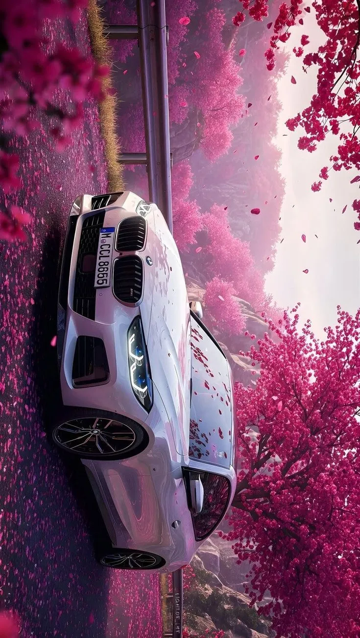 BMW in a Sea of Pink
