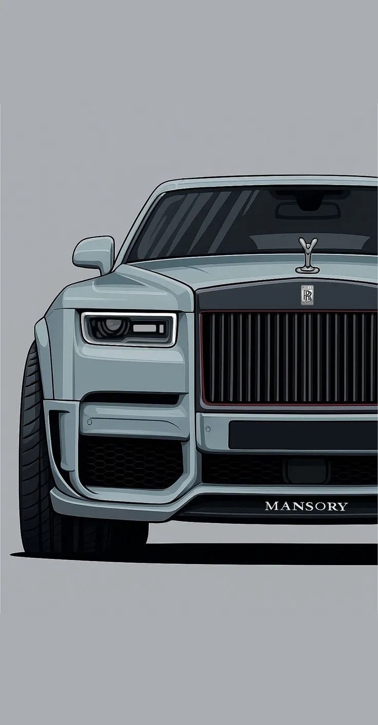 the front end of a grey rolls royce