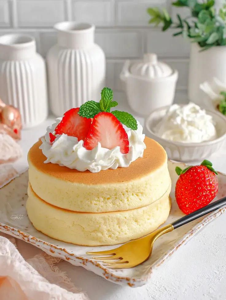 Fluffy Japanese Soufflé Pancakes