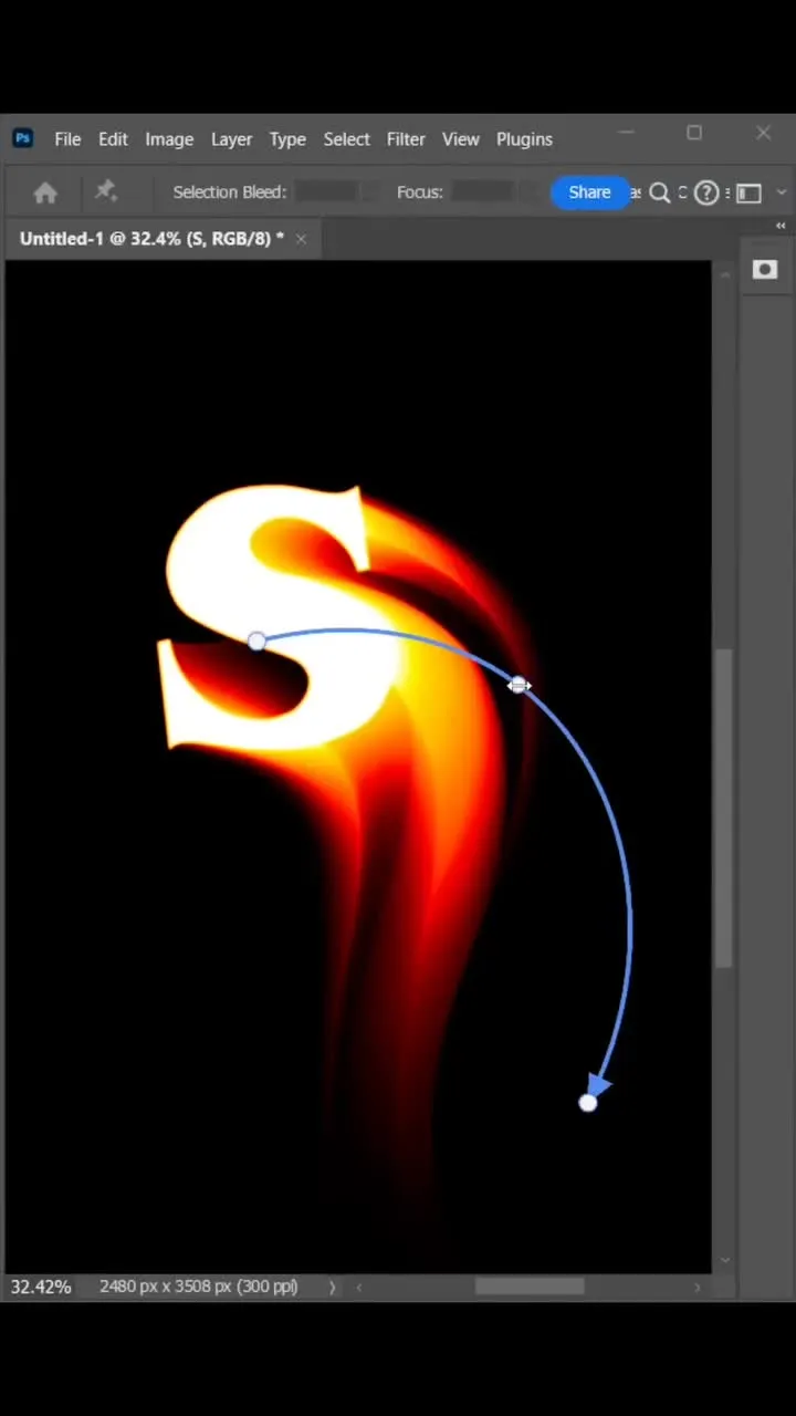 Flame Text Effect in Photoshop🤯🔥